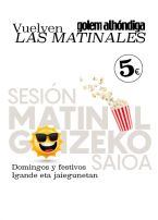 Sesión Matinal los Domingos 5€ en Golem Alhóndiga.