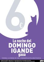 Domingo a la noche por 6€.